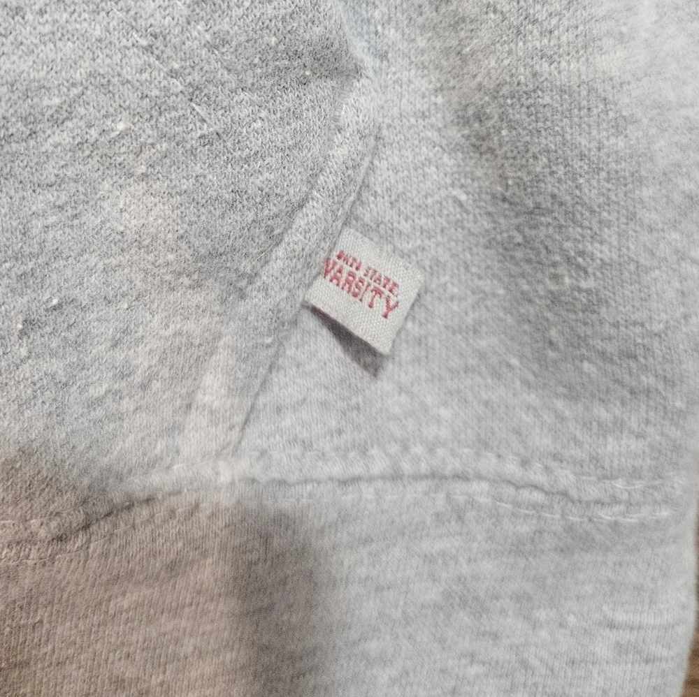 Ohio State Buckeyes Hoodie XL Gray Embroidered Spellout Red Hood Lining - Picture 3 of 7